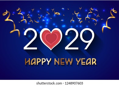 Happy New Year 2029 Design. 