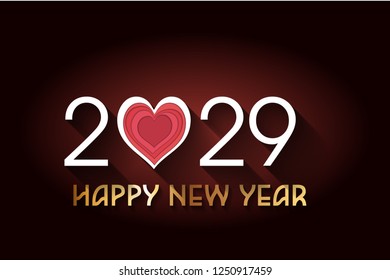 Happy New Year 2029 Design. 