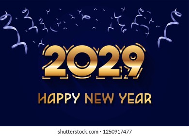 Happy New Year 2029 Design. 