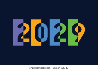 Happy New Year 2029 Design Template, Banner Design, Greeting Card design