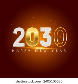 happy new year 2030 greeting card, new year 2030 white golden number red bg with sparkle, new year plans, 2030 color background, Business solution, Business start up, Merry Christmas 