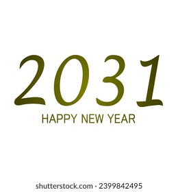 happy new year 2031  simple design