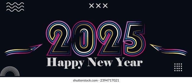 Happy New Year, 3d happy new year 2024, 2025, happy new year 2025
