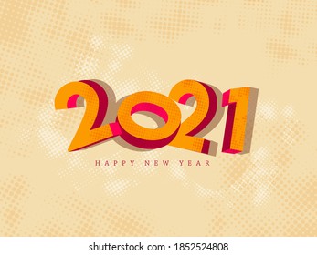 Feliz Año Nuevo 3D Texto 2021 