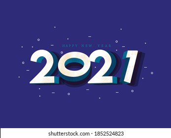 Feliz Año Nuevo 3D Texto 2021 