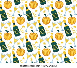 Happy New Year abstract boho pattern in modern style. background, wallpaper. Vector illustration