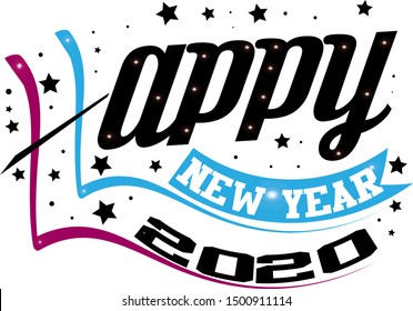 Happy New Year abstract illustration for decoration, celebration, winter holiday, infographic, business, calendar, design.