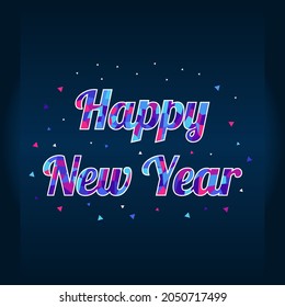 Happy New Year Abstract Lettering Design