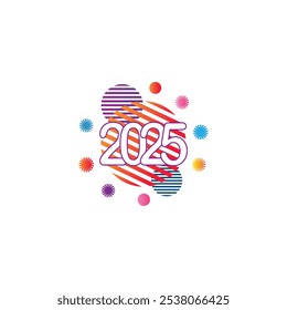 Happy New Year. Abstract numbers vector illustration. Holiday design for greeting cards, invitations, calendars, etc. vector stock illustration