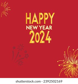 Happy New Year Abstract shiny color gold wave design element.