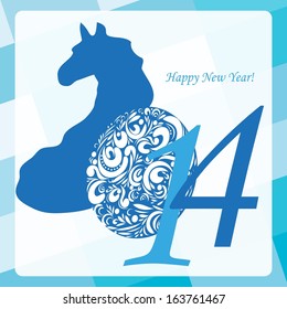 Happy New Year applique background