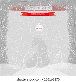 Happy New Year applique background