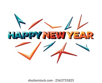 Happy New Year With Arrow Creative illustration