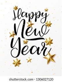 happy new year background 2020 place for text gold stars