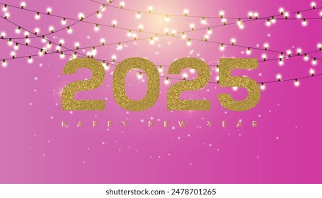 Happy New Year background 2025.