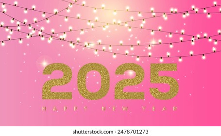 Happy New Year background 2025.