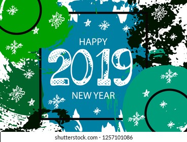 Happy New Year background. Abstract background 2019. Cover, flyer, banner