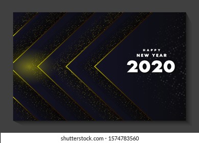 Happy new year background with abstract geometric and arrow background