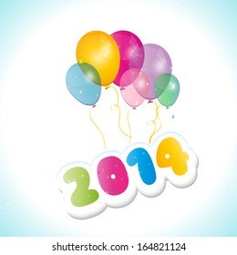 happy new year background with  balloons  
