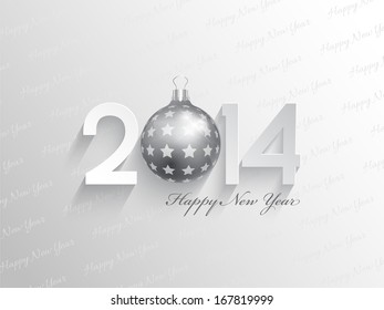 Happy New Year background with a bauble design