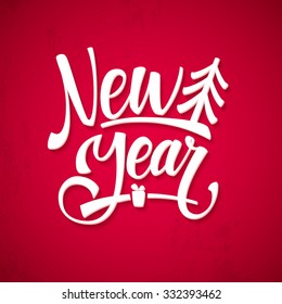 Happy New Year Background. Beautiful elegant text design of happy new year