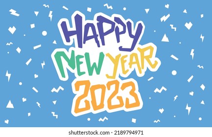 Happy new year background with blue color, perfect for office, banner, landing page, background, wallpaper and more