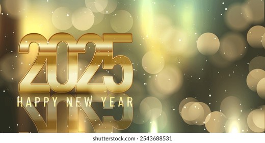 Happy New Year background with a bokeh lights design