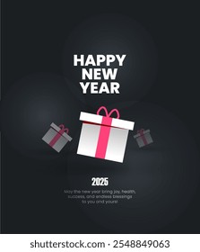 Feliz año Nuevo celebración de fondo con texto de año nuevo