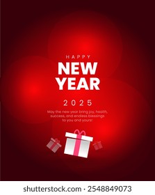 Happy New Year background celebration with new year text