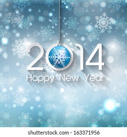 Happy new year background with Christmas bauble