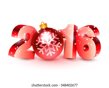 Happy new year background with Christmas ball