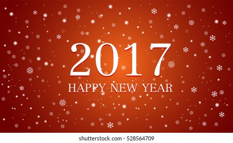 Happy New Year  ,background with Christmas snow   