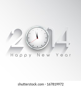 Happy New Year background with a clock design