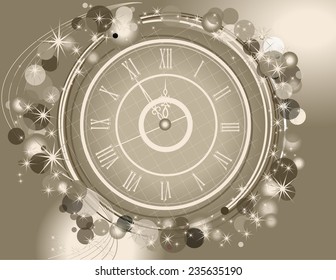 Feliz Año Nuevo con reloj