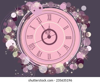 Feliz Año Nuevo con reloj