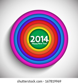 Happy New year background with a colourful circle design