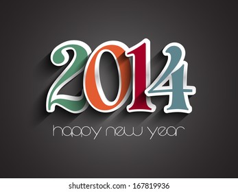 Feliz Año Nuevo con un diseño de texto decorativo