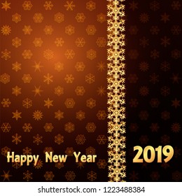 Happy New Year background. For design posters, banners or greeting cards. Vektor illustration.