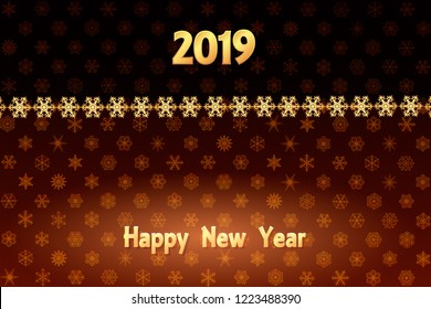 Happy New Year background. For design posters, banners or greeting cards. Vektor illustration.