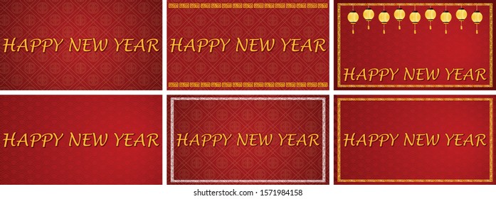 Happy new year background design in red illustration