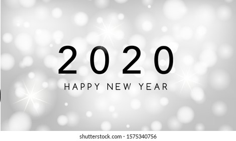 Happy new year background design for 2020 illustration