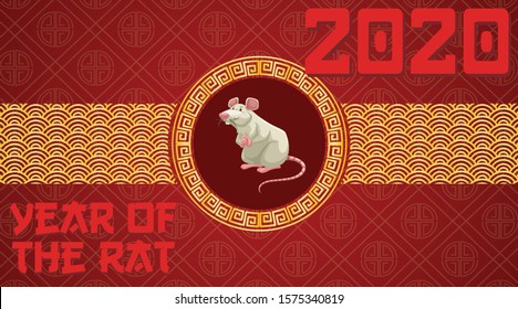 Happy new year background design for 2020 illustration