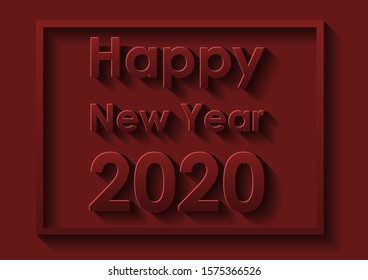 Happy new year background design in red illustration