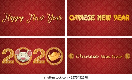 Feliz diseño de fondo de año nuevo para la ilustración de 2020
