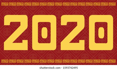 Feliz diseño de fondo de año nuevo para la ilustración de 2020