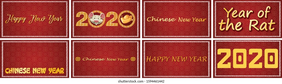 Happy new year background design for 2020 illustration