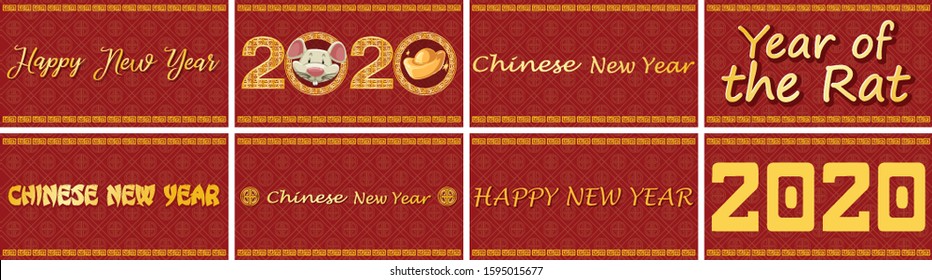 Happy new year background design for 2020 illustration