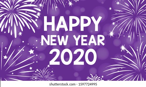 Happy new year background design illustration