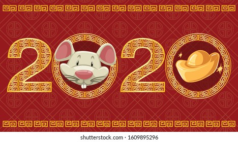 Happy new year background design illustration