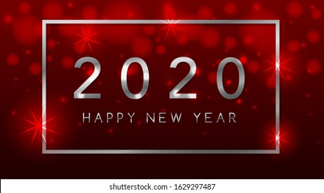 Happy new year background design for 2020 illustration